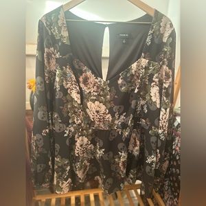 Torrid peplum long sleeve blouse. Size 2X